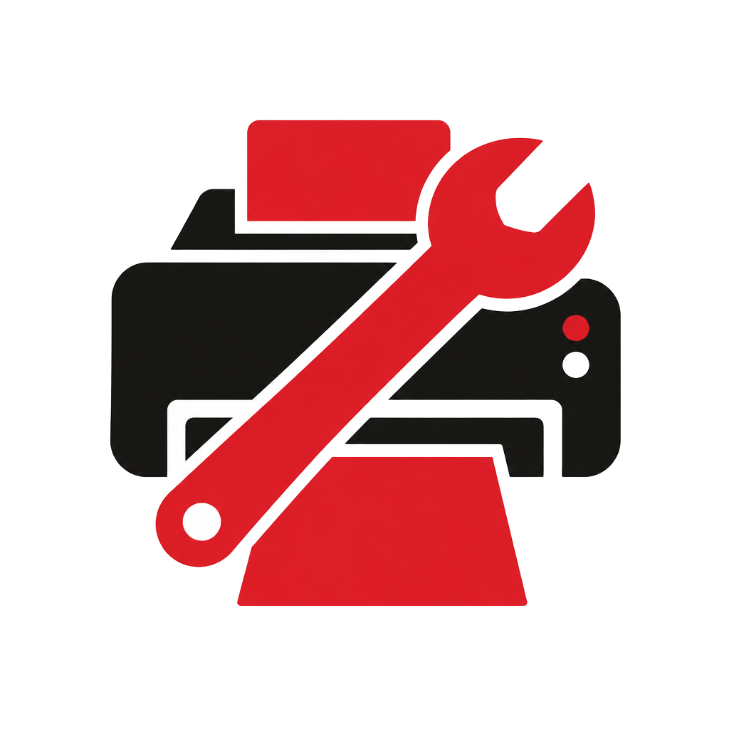 Printer with wrench icon